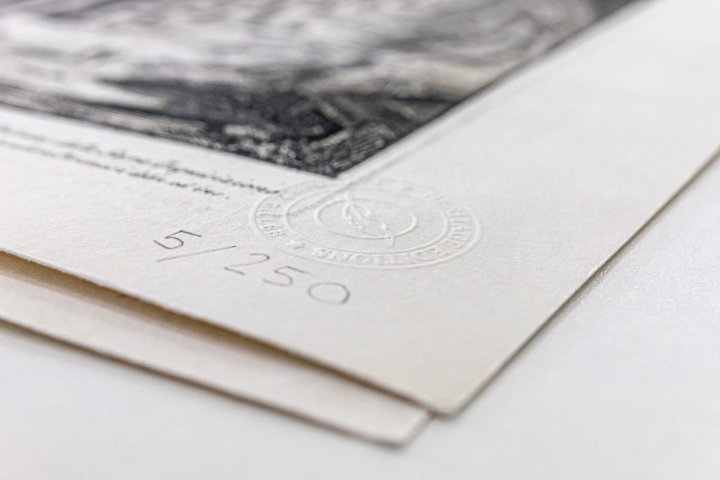 Blind Embossing the giclée print