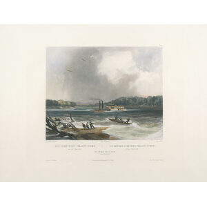 Heritage Prints Bodmer tbl 04 The Steamer Yellow-stone on the 19th April 1833 (color)