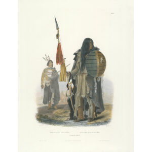 Heritage Prints Bodmer tbl 32 Assiniboin Indians (color)