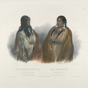 Heritage Prints Bodmer tbl 33 Woman of the Snake-Tribe, Woman of the Cree-Tribe (color)