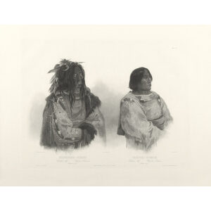 Heritage Prints Bodmer tbl 45 Mehkskeme-Sukahs, Blackfoot Chief. Tátsicki-Stomick, Piekann Chief