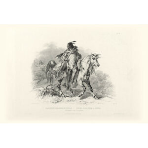 Heritage Prints Bodmer vgt 19 A Blackfoot Indian on Horseback