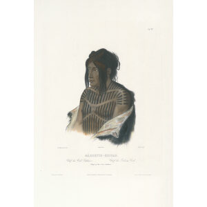 Heritage Prints Bodmer vgt 22 Mähsette-Kuiuab, Chief of the Cree-Indians (color)