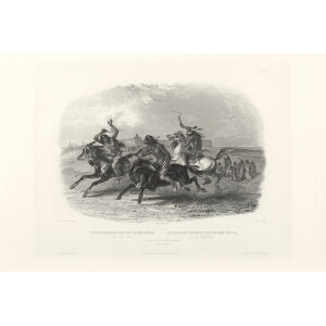 Heritage Prints Bodmer vgt 30 Horse Racing of Sioux Indians