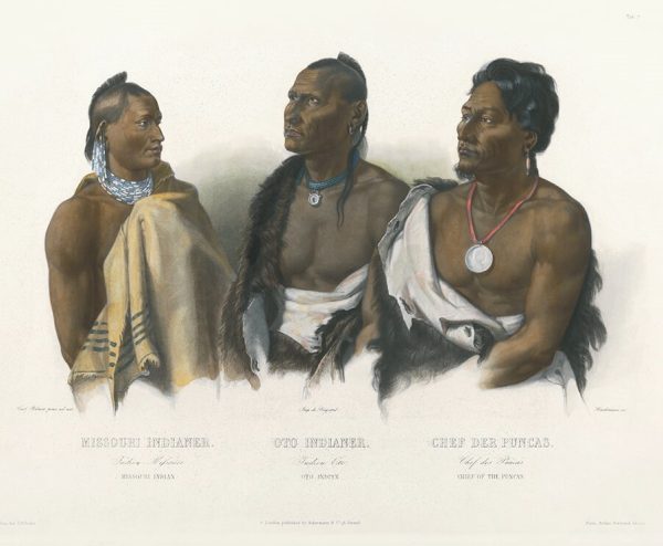 Special Offer – Discount. Karl Bodmer - Travels in the Interior of North Amerika – Museum Quality Giclee Prints Hand-Colored. Missouri Oto Puncas.