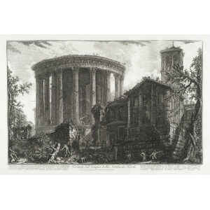 Veduta del Tempio della Sibilla in Tivoli - Giovanni Battista Piranesi – Le Vedute di Roma – Facsimile Giclee Print