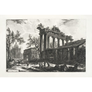 Altra Veduta degli avanzi del Pronao del Tempio della Concordia - Giovanni Battista Piranesi – Le Vedute di Roma – Facsimile Giclee Print